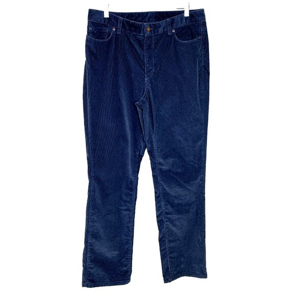 LL Bean Womens 12 Reg Corduroy Pants Favorite Fit Gray 209096 Straight Leg - Picture 1 of 15